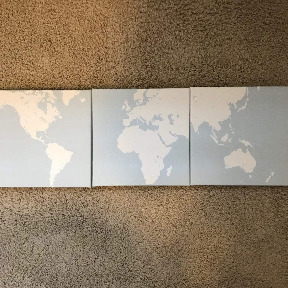 IKEA World Map 3 Canvas Wall Art